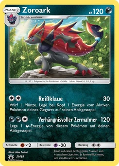 Pokémon-Karte Zoroark SM89