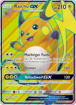 Pokémon-Karte Raichu GX SM90