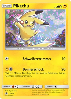 Pokémon-Karte Pikachu SM98