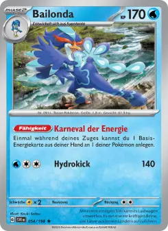 Pokémon-Karte Bailonda 054/198