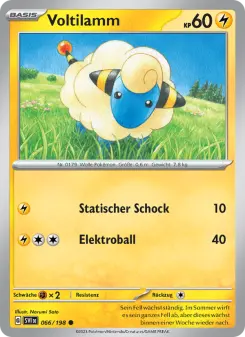 Pokémon-Karte Voltilamm 066/198