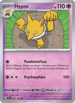 Pokémon-Karte Hypno 083/198