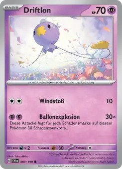 Pokémon-Karte Driftlon 089/198