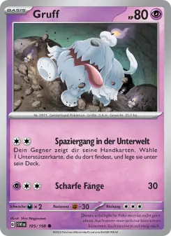 Pokémon-Karte Gruff 105/198
