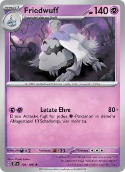 Pokémon-Karte Friedwuff 106/198