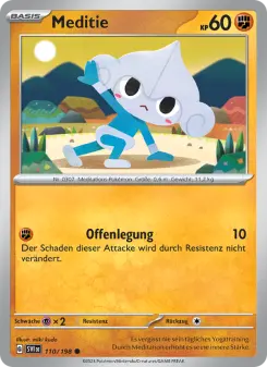 Pokémon-Karte Meditie 110/198