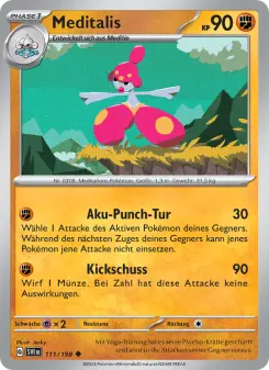 Pokémon-Karte Meditalis 111/198