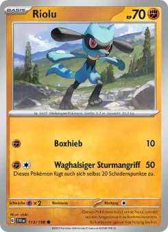 Pokémon-Karte Riolu 113/198