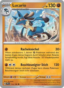 Pokémon-Karte Lucario 114/198