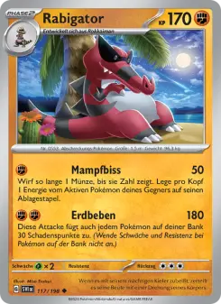 Pokémon-Karte Rabigator 117/198