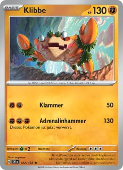 Pokémon-Karte Klibbe 122/198