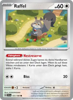 Pokémon-Karte Raffel 151/198