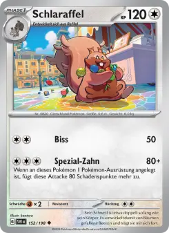 Pokémon-Karte Schlaraffel 152/198