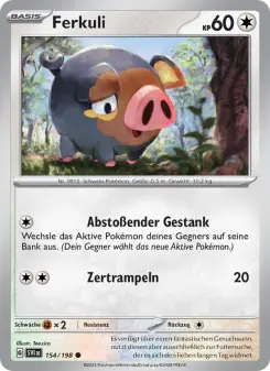 Pokémon-Karte Ferkuli 154/198