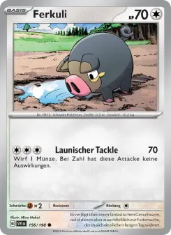 Pokémon-Karte Ferkuli 156/198