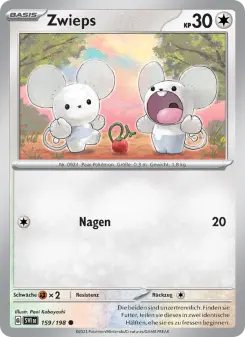 Pokémon-Karte Zwieps 159/198