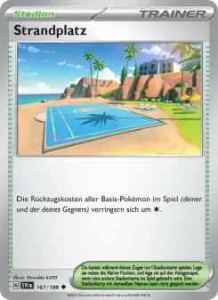 Pokémon-Karte Strandplatz 167/198