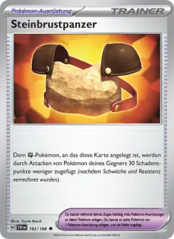 Pokémon-Karte Steinbrustpanzer 192/198