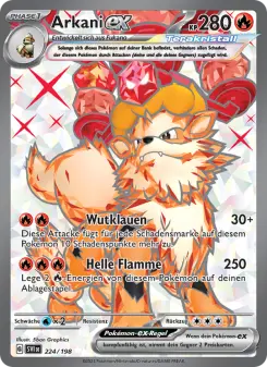 Pokémon-Karte Arkani-ex 224/198