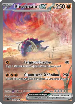 Pokémon-Karte Riesenzahn-ex 246/198