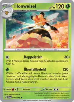 Pokémon-Karte Honweisel 009/193