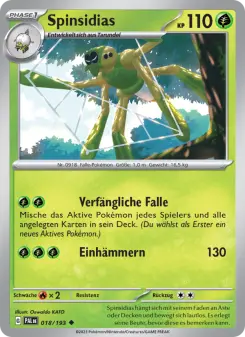 Pokémon-Karte Spinsidias 018/193
