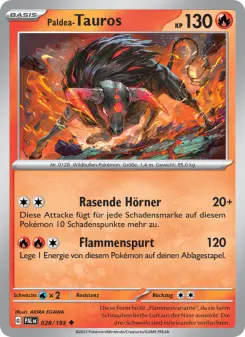 Pokémon-Karte Paldea-Tauros 028/193