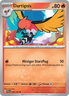 Pokémon-Karte Dartignis 029/193