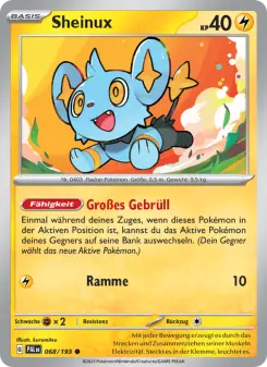 Pokémon-Karte Sheinux 068/193