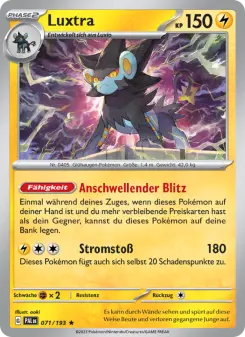 Pokémon-Karte Luxtra 071/193