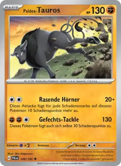 Pokémon-Karte Paldea-Tauros 108/193