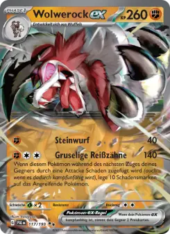 Pokémon-Karte Wolwerock-ex 117/193