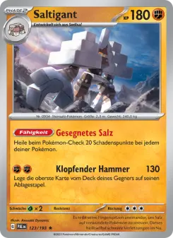 Pokémon-Karte Saltigant 123/193