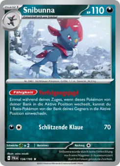 Pokémon-Karte Snibunna 134/193