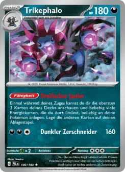 Pokémon-Karte Trikephalo 140/193