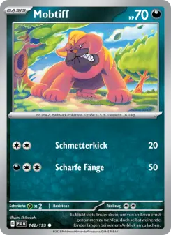 Pokémon-Karte Mobtiff 142/193