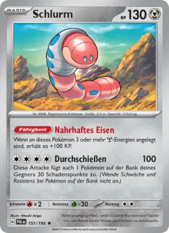 Pokémon-Karte Schlurm 151/193