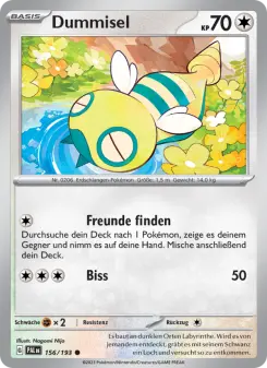 Pokémon-Karte Dummisel 156/193