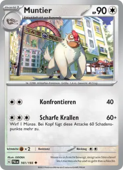 Pokémon-Karte Muntier 161/193