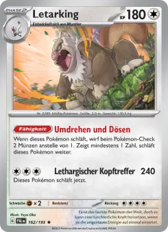 Pokémon-Karte Letarking 162/193