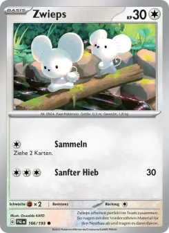 Pokémon-Karte Zwieps 166/193