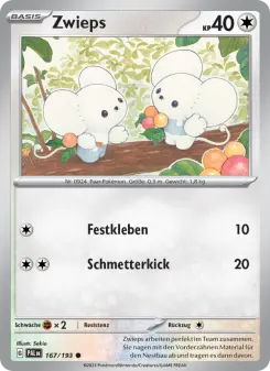 Pokémon-Karte Zwieps 167/193