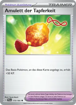 Pokémon-Karte Amulett der Tapferkeit 173/193
