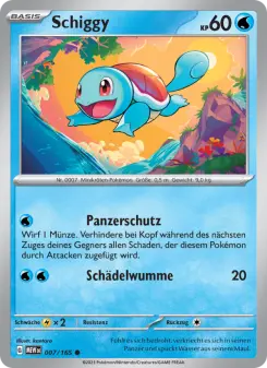 Pokémon-Karte Schiggy 007/165