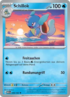 Pokémon-Karte Schillok 008/165