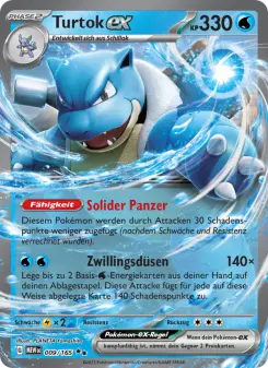 Pokémon-Karte Turtok-ex 009/165