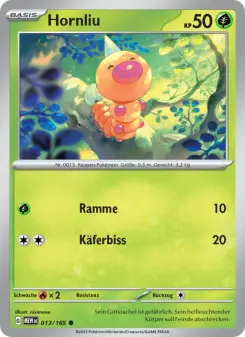 Pokémon-Karte Hornliu 013/165