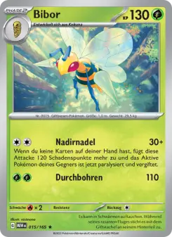 Pokémon-Karte Bibor 015/165