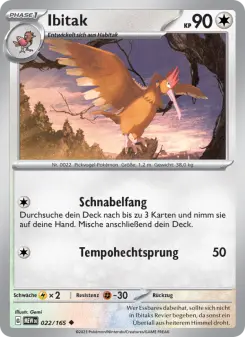 Pokémon-Karte Ibitak 022/165