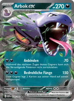 Pokémon-Karte Arbok-ex 024/165